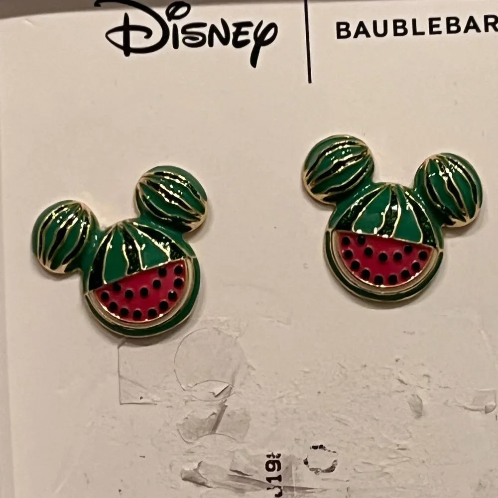 Mickey Mouse Disney BaubleBar Watermelon Stud Earrings (NEW) (kids/x)